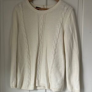 Talbots Cream Pullover Sweater, Size L
